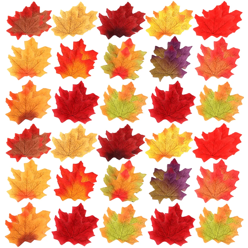 

Leaves Fall Maple Autumn Leaf Artificial Thanksgiving Fake Partydecoration Tree Skirt Decorations Crafts Table Harvest Decor