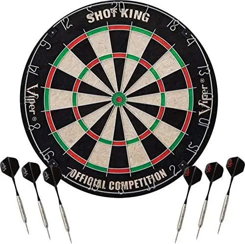 Ready-to-play Bundle With Two Sets Of Steel-tip Darts, Throw Line, And D