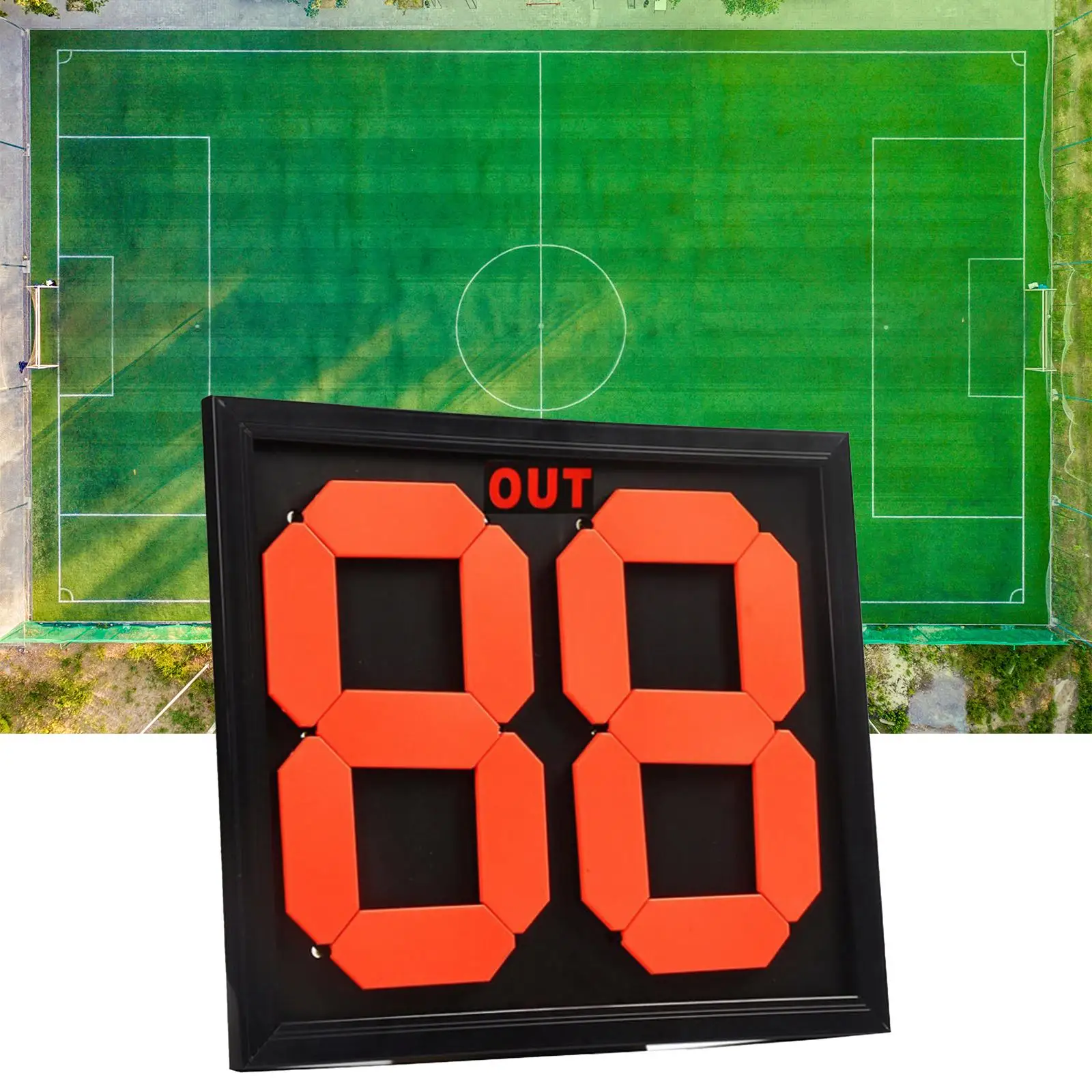 

Football Soccer Manual Substitution Board Card Professional Displayed On Both Sides Fine Workmanship Fluorescent Display Durable