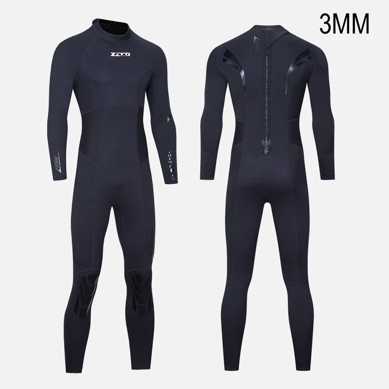 3MM Neoprene Long Sleeve Spearfishing Keep Warm Wetsuit Surfing Scuba Snorkeling Back Zipper UnderWater Hunting Swim Diving Suit