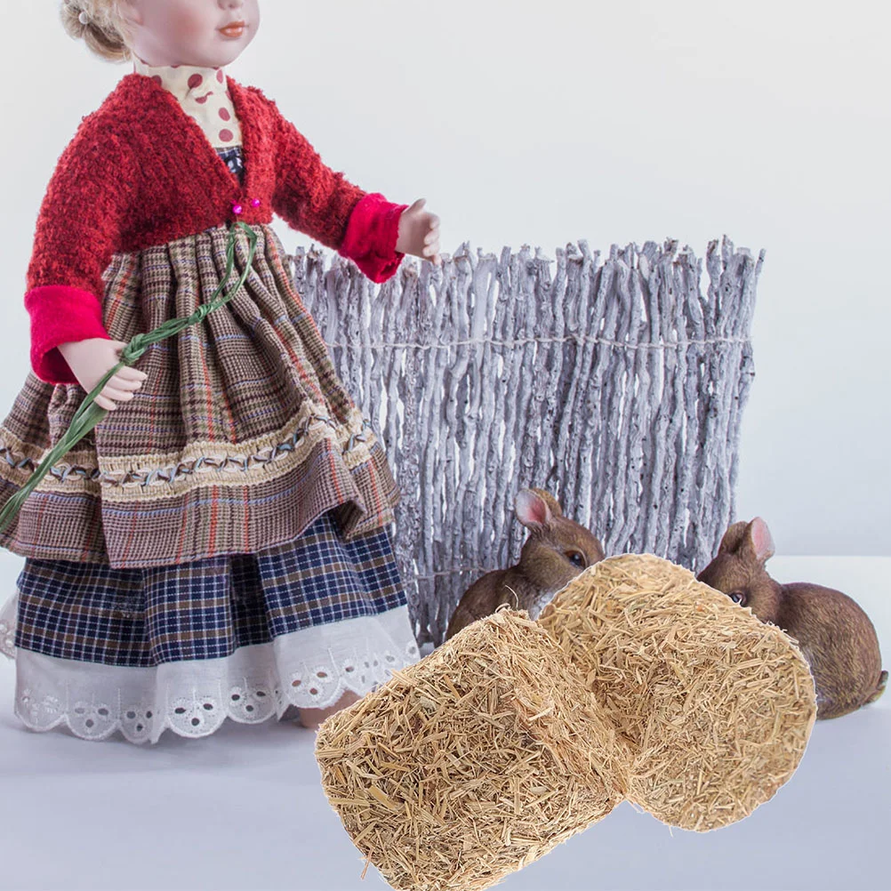 

Garden Haystack Ornament Hayrick Decor DIY Accessories Bales Model Decorations Artificial Prop Scene