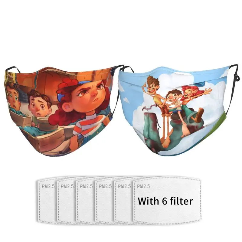 

Disney Cartoon Printing Adult Mask Outdoor Sports Protection Sunscreen Dust Masks Washable Adjustable Suitable Men Women 2PCS