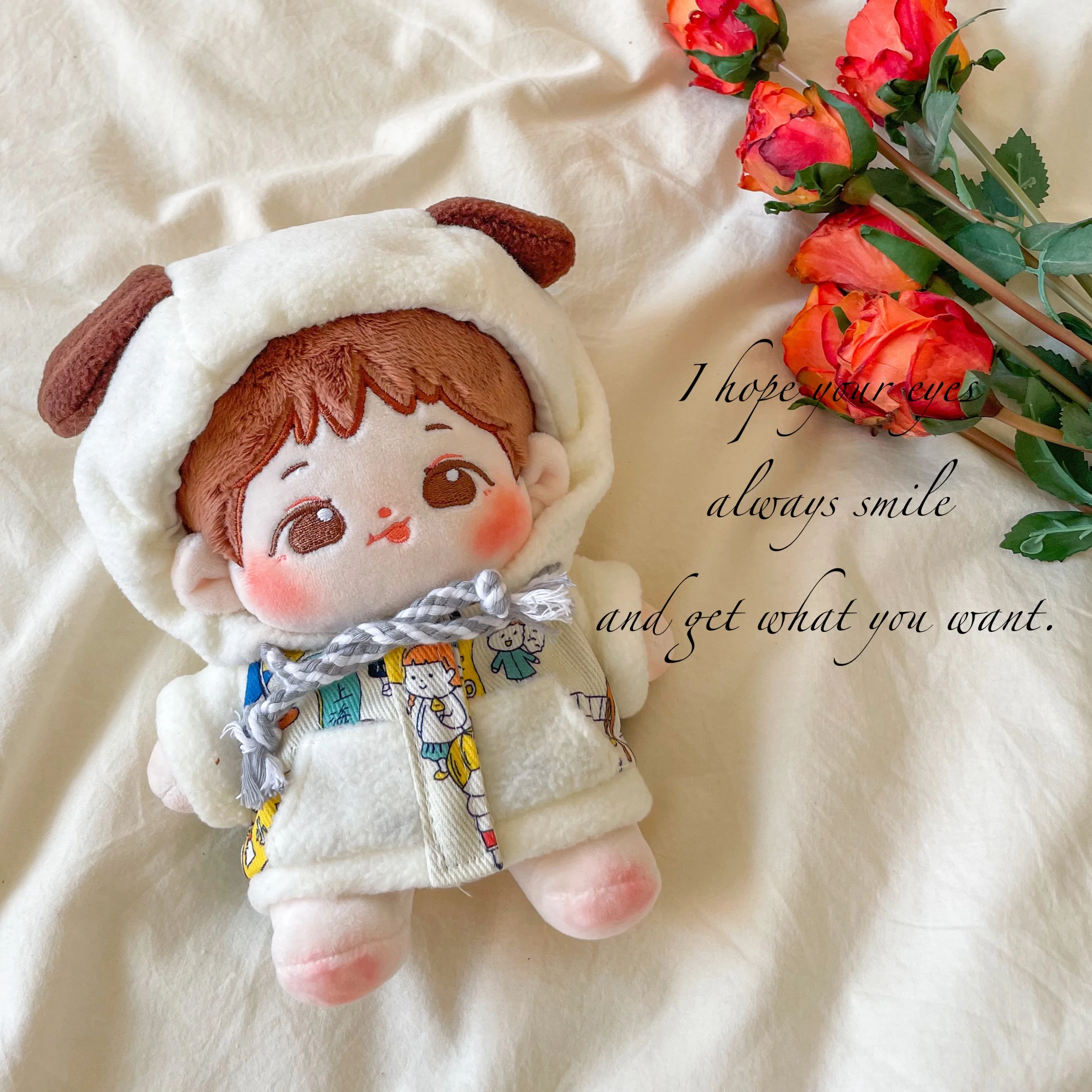

No Attribute Cute Puppy Hooded Coat Jacket Top 20cm Cotton Doll Change Clothes Clothing Outfit Toys Accessories Cosplay Gift