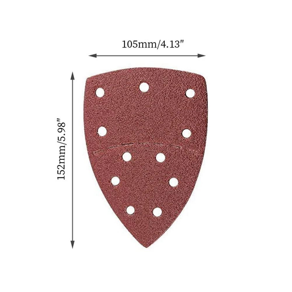 

40-2000Grit Triangular Sandpaper 11 Hole Mouse Sanding Paper Hook And Loop Backing Pad For Wood Metal Grinding Abrasive Tools