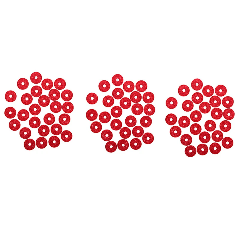 

270Pcs Piano Keyboard Felt Front Rail Regulating Punchings Repair Parts (Red)