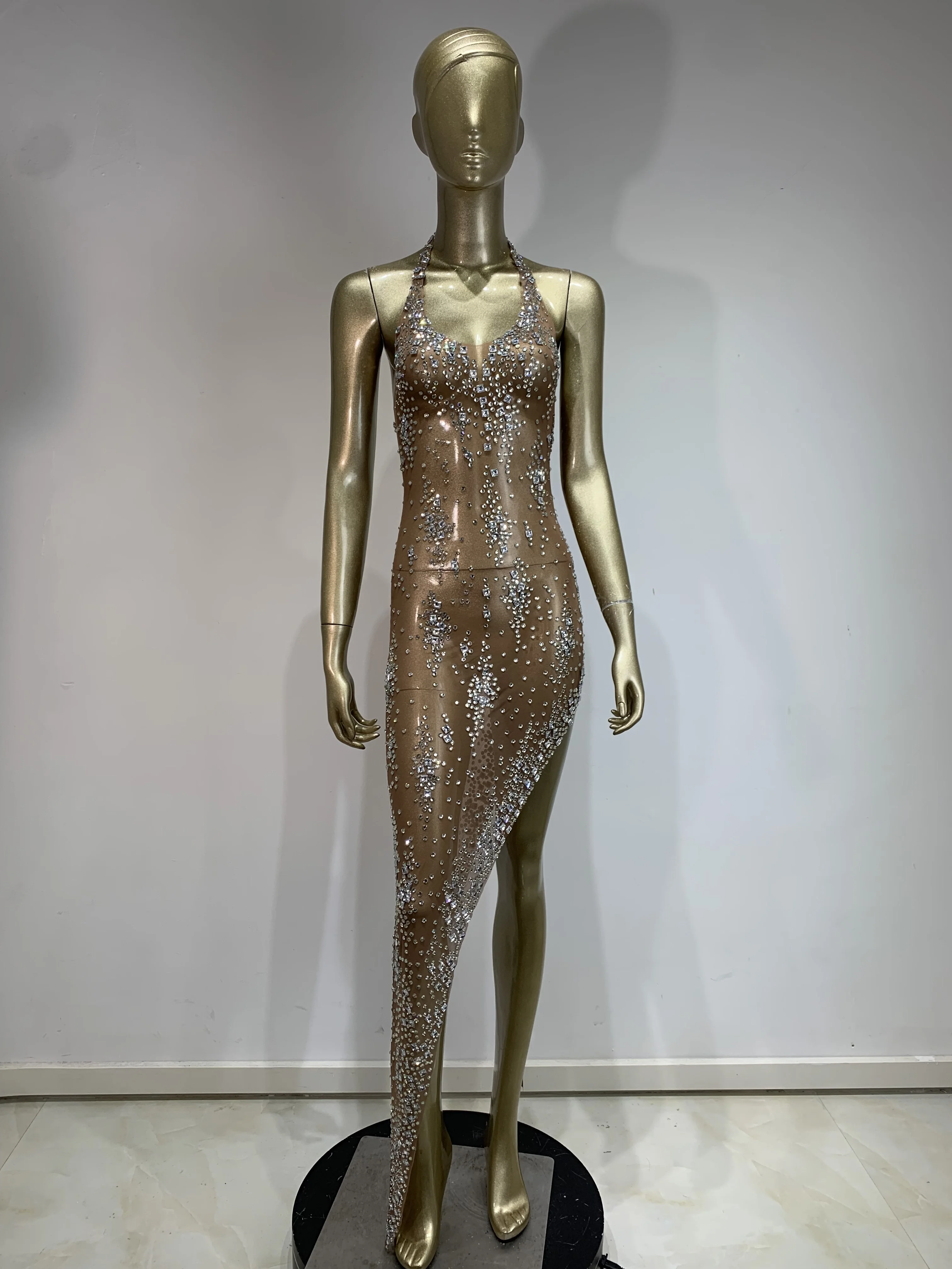 Блестящее вечернее платье со стразами женская одежда для знаменитостей дня