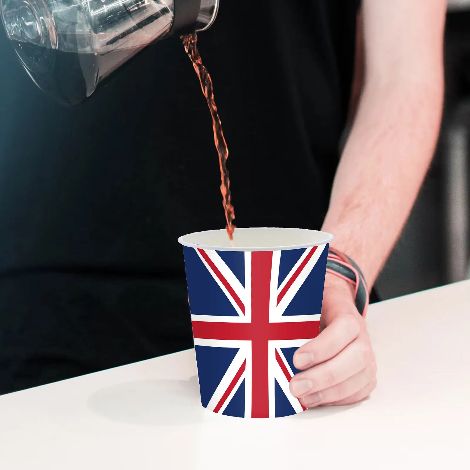 Тарелки Union Jack чашки и конфеты британского флага салфетки украшение для спорта |