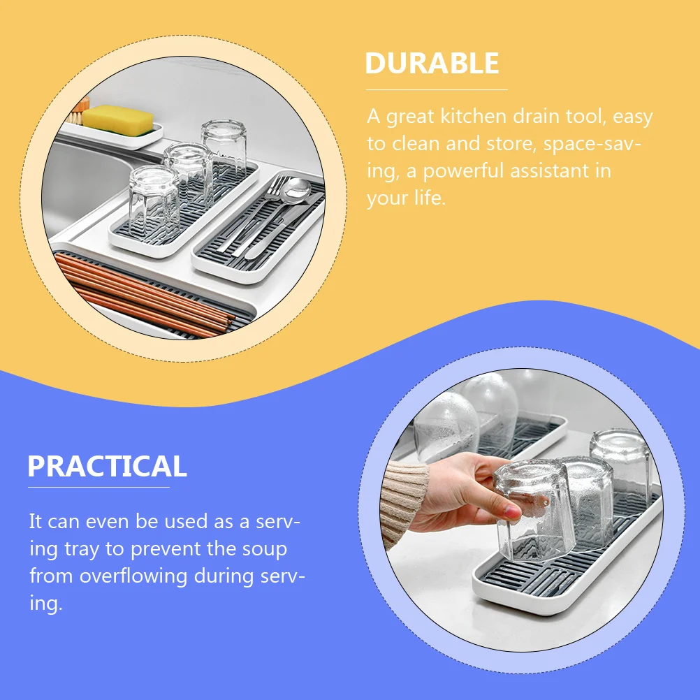 Сливная сковорода белый и серый поднос подставка для посуды эффективный