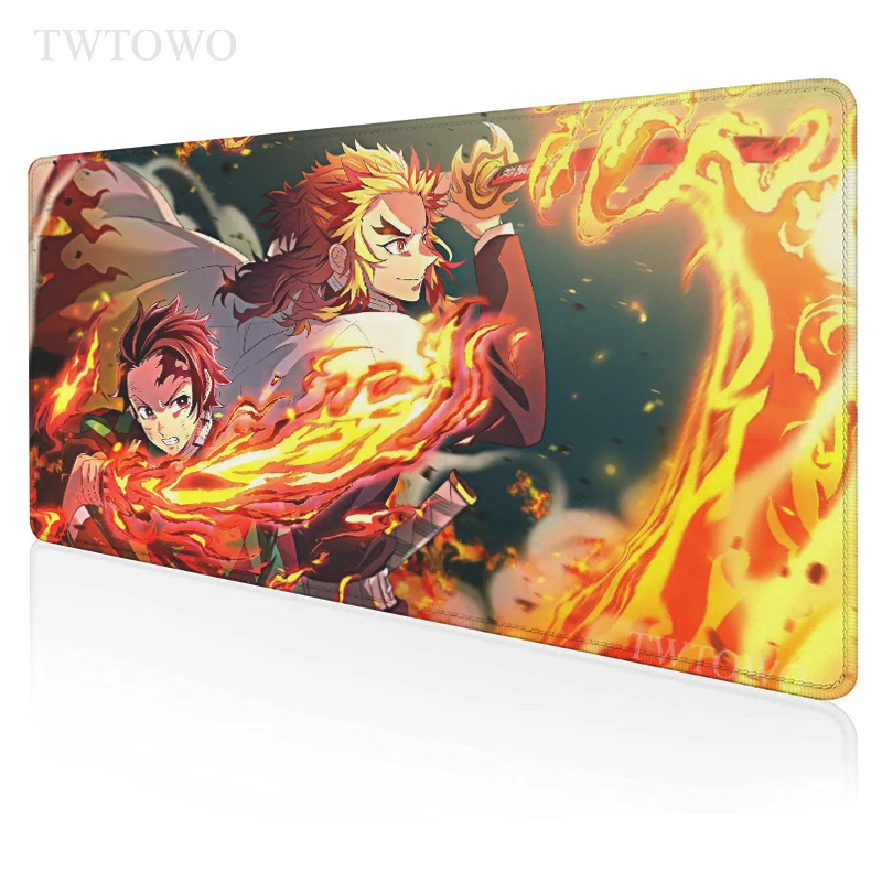 

Anime Demon Slayer Kimetsu No Yaiba Rengoku Kyoujurou Mouse Pad Gamer XL Mousepad XXL MousePads Office Carpet Soft