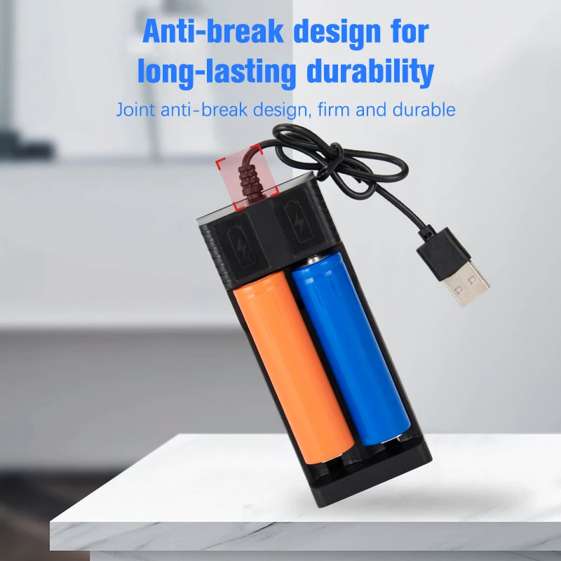 

1/2 Slots Smart 18650 Charger Lithium Battery Charger Universal Battery USB Charger Smart Chargering for Rechargeable Batteries