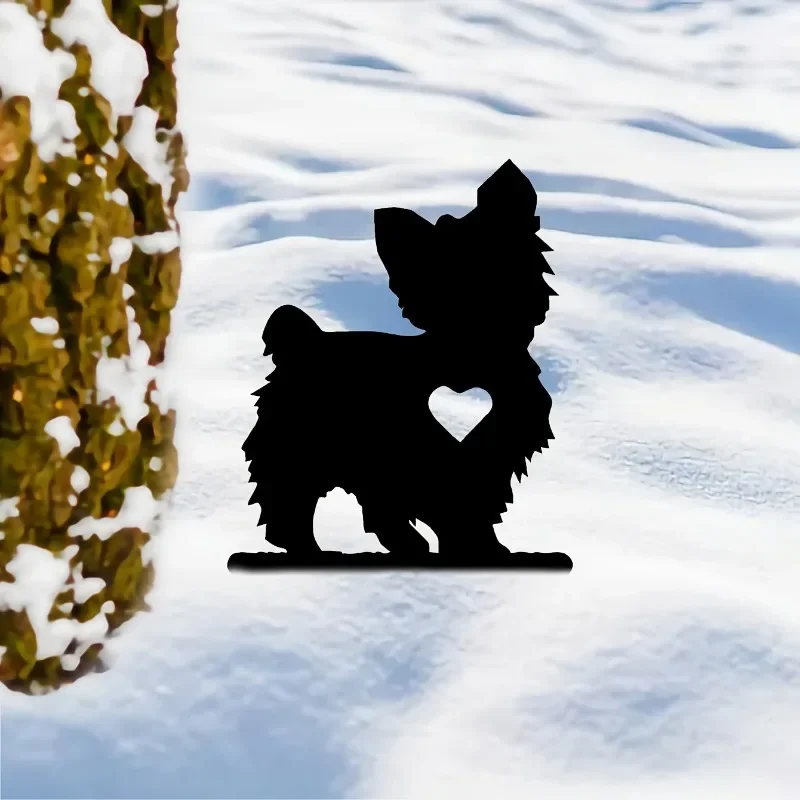 Милый железная садовая стойка с изображением собак металлический ярдовый знак