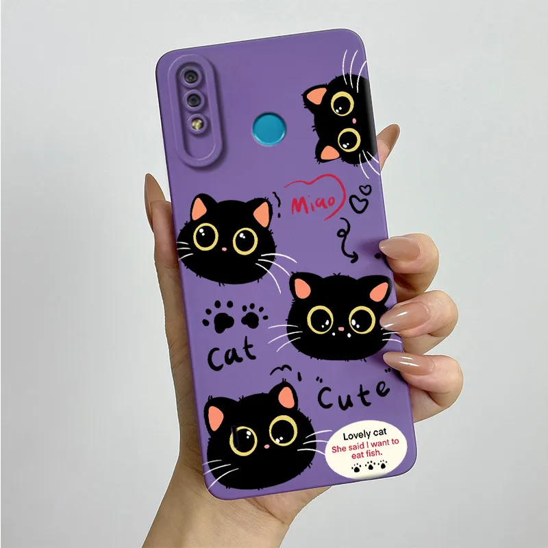 Мягкая искусственная кожа для телефона Itel A56 Pro ItelA56 A56pro оболочка милый рисунок