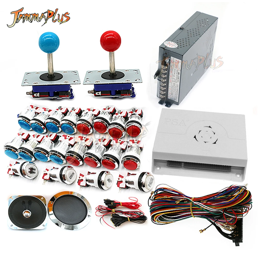 

DIY Arcade Game Machine Kit Pandora XII BOX 12 3188 In 1 Jamma PCB Board Zippy Joystick Led Chrome Push Button Power Supply Set