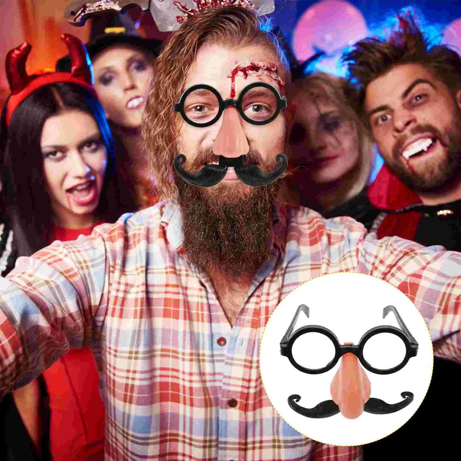 

Glasses Funnynose Suppliesdisguise Props Mustache Clown Prank Novelty Eyeeyeglasses Kids Eyewear Costume Accessories