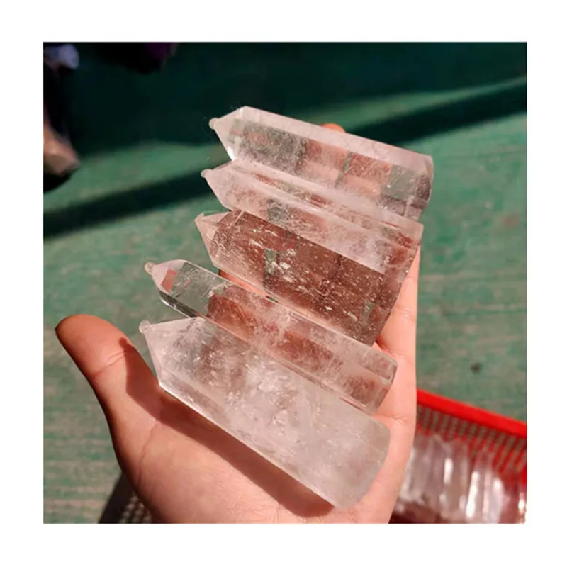 

Natural Polished Clear Quartz Wand Point Crystal Stones For Decoration