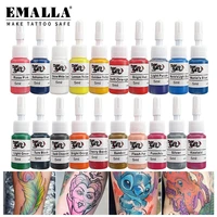 emalla 71420 colors professional tattoo inks eternal painting pigment permanent tattoo paints supplies body beauty makeup tool