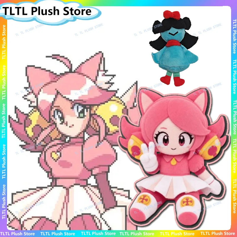 Фото DELTARUNE Mad Mew Mew Aqua Seth Плюшевая игрушка-брелок, мягкая набивная игрушка, фиолетовый кулон для сумки, для коллекционеров игр. №1