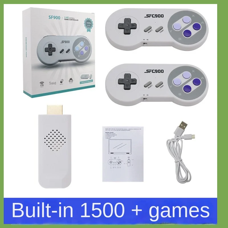 

SF900 Video Game Console Built-in 1500/4700 Games HD Game Stick Retro for SNES Wireless Controller 16 Bit Handheld Game Player