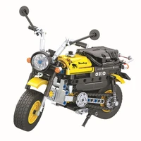 winner 7071 402pcs motor set series mini yellow motorcycle building blocks bricks assembly motorbike model kit educational toys