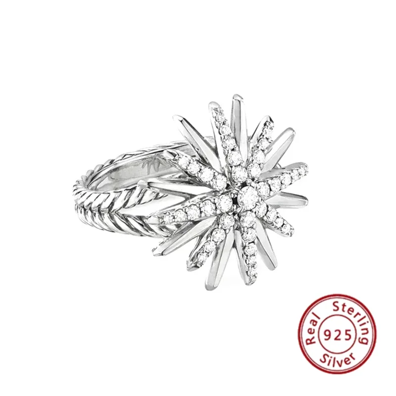 Новинка 2024 Серебро S925 пробы кольцо с драгоценным камнем минималистичный и модный