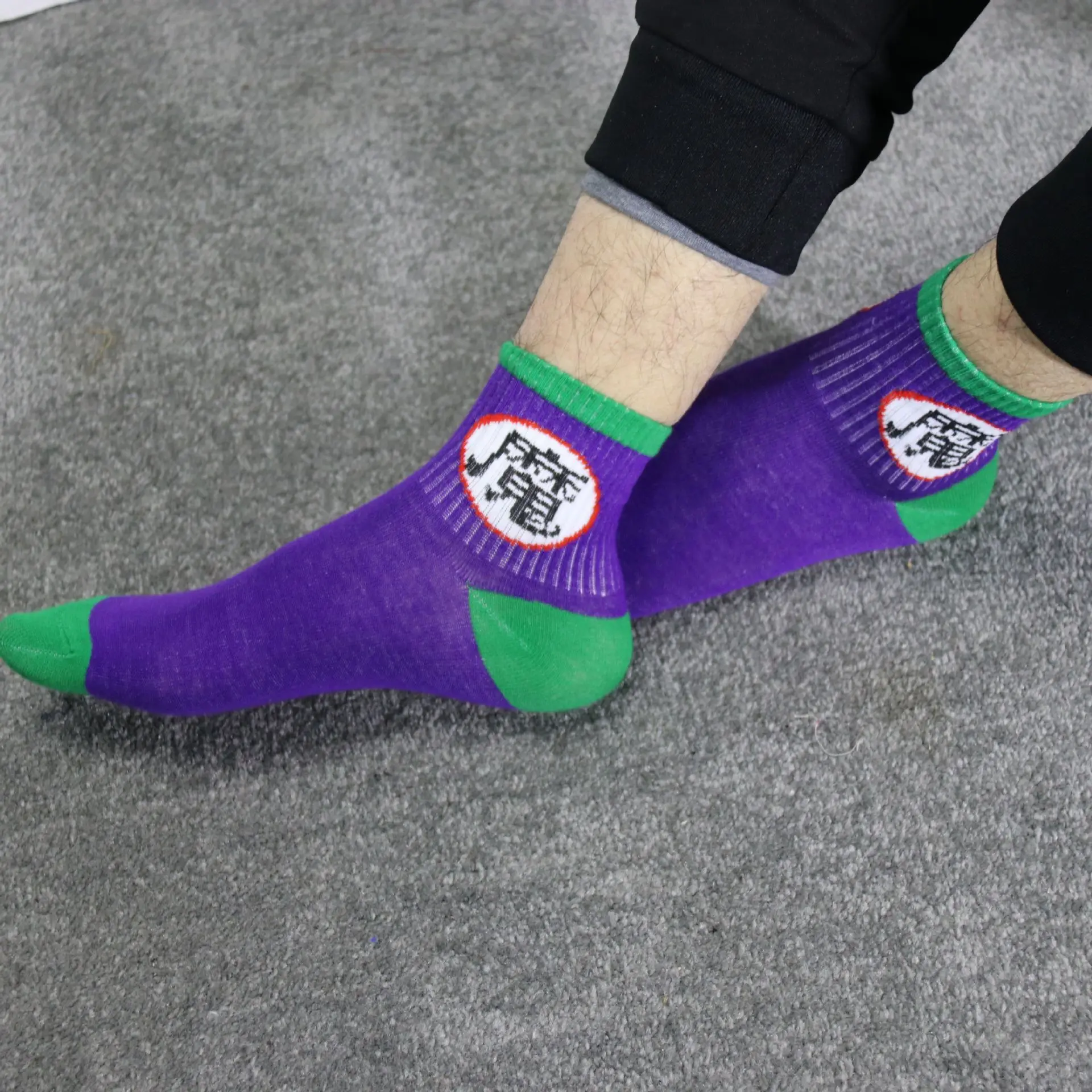 Носки для косплея аниме Son Goku носки средней длины из хлопка с мультяшным принтом