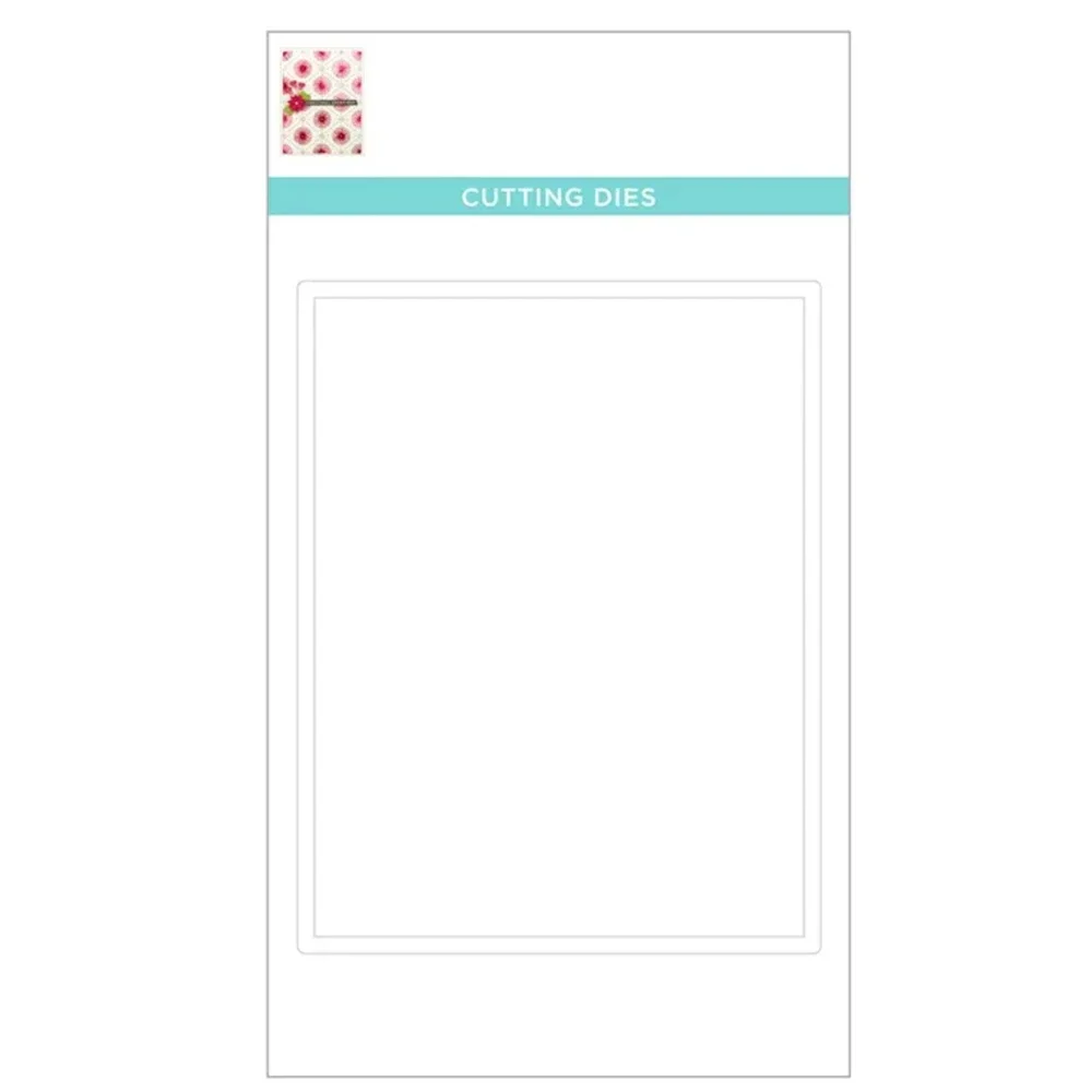 Новинка 2022 прямоугольная рамка фоновый узор металлические штампы для рукоделия