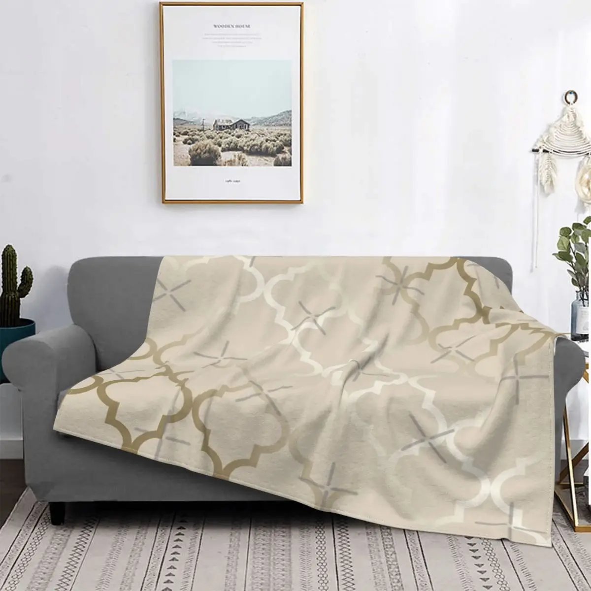 

Manta de muselina с принтом marroqui для cama, colcha elegante de tela esco