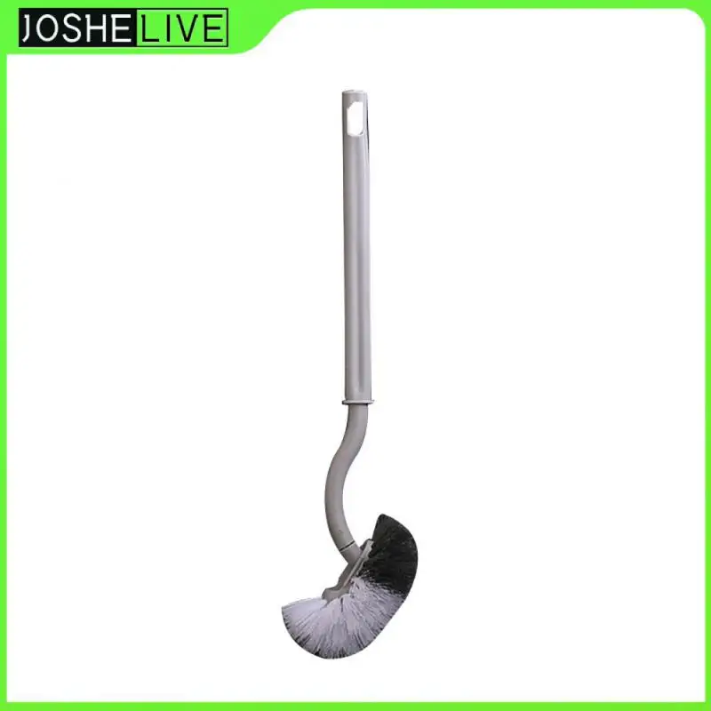 

S-shaped Toilet Brush Wall-Mounted Cleaning Brushes Long Handled Toilet Cleaning Brush Soft Bristles Toilet Brush Bathroom Tool