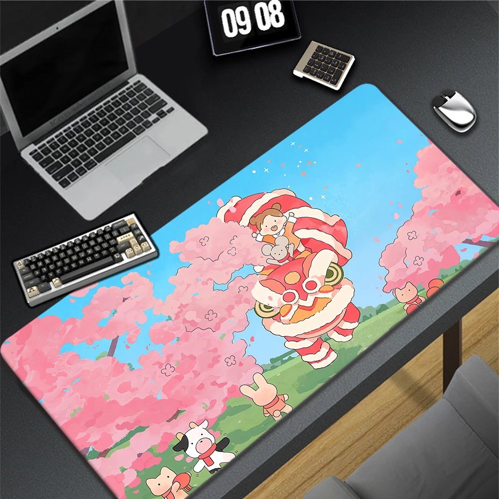 

Kawaii Cute Game Mouse Pad Large Mouse Mat XXL Gaming Mousepad Table Pads Deskmat Big Keyboard Mats Office Carpet 900x400mm