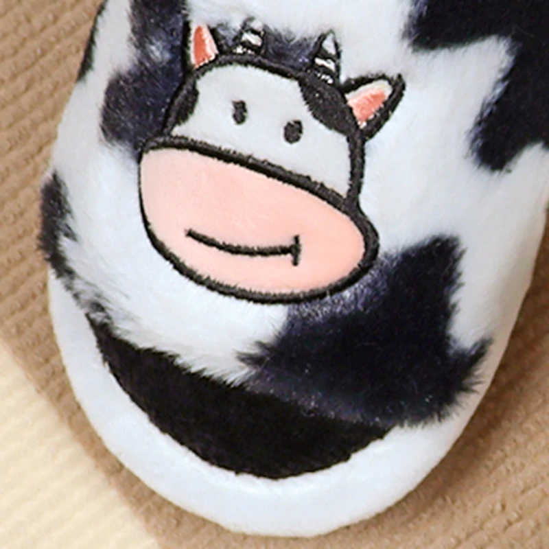 Тапочки с открытым носком и героями мультфильмов милые пушистые шлепанцы