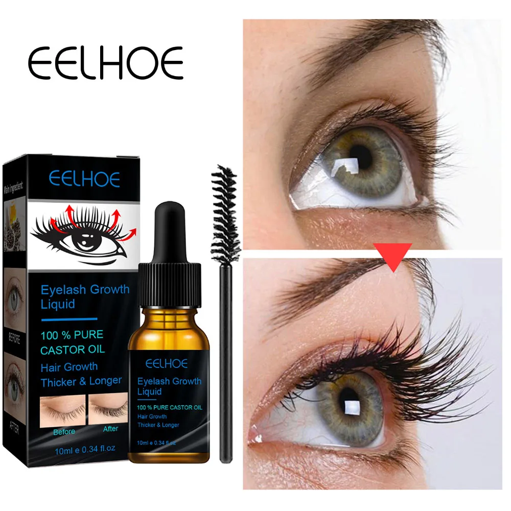

Natural Castor Oil Eyelash Growth Serum Hair Treatment Eyebrow Rapid Growth Liquid Nourishing Makeup Eyelash Enhancer Eyes Care