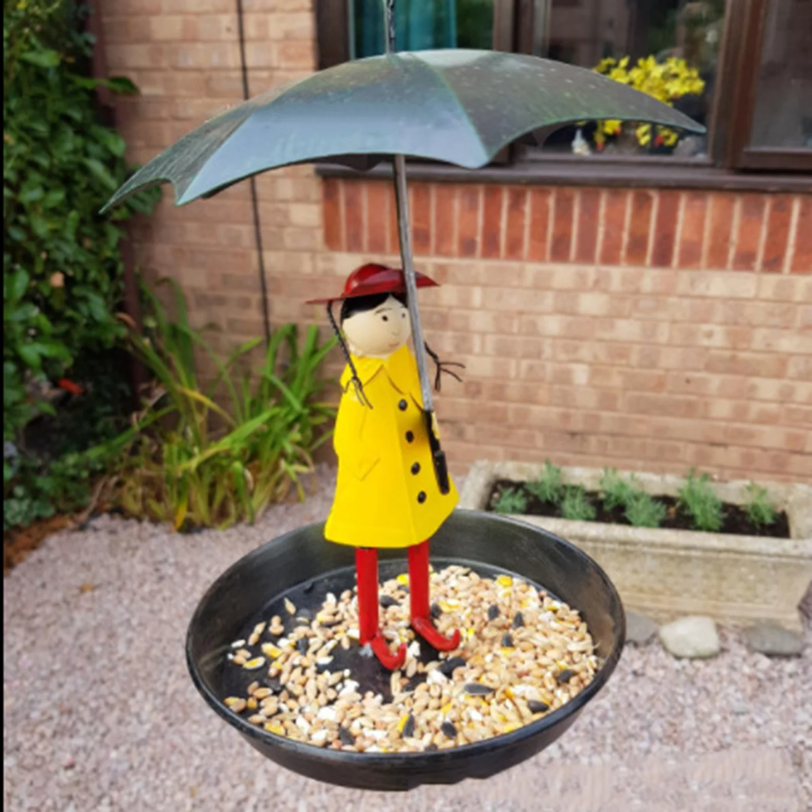 

For Outdoors Hangings Bird Feeders For Outside With Drainage Holes Umbrella Girl Seed Feeding Station For Garden Yard