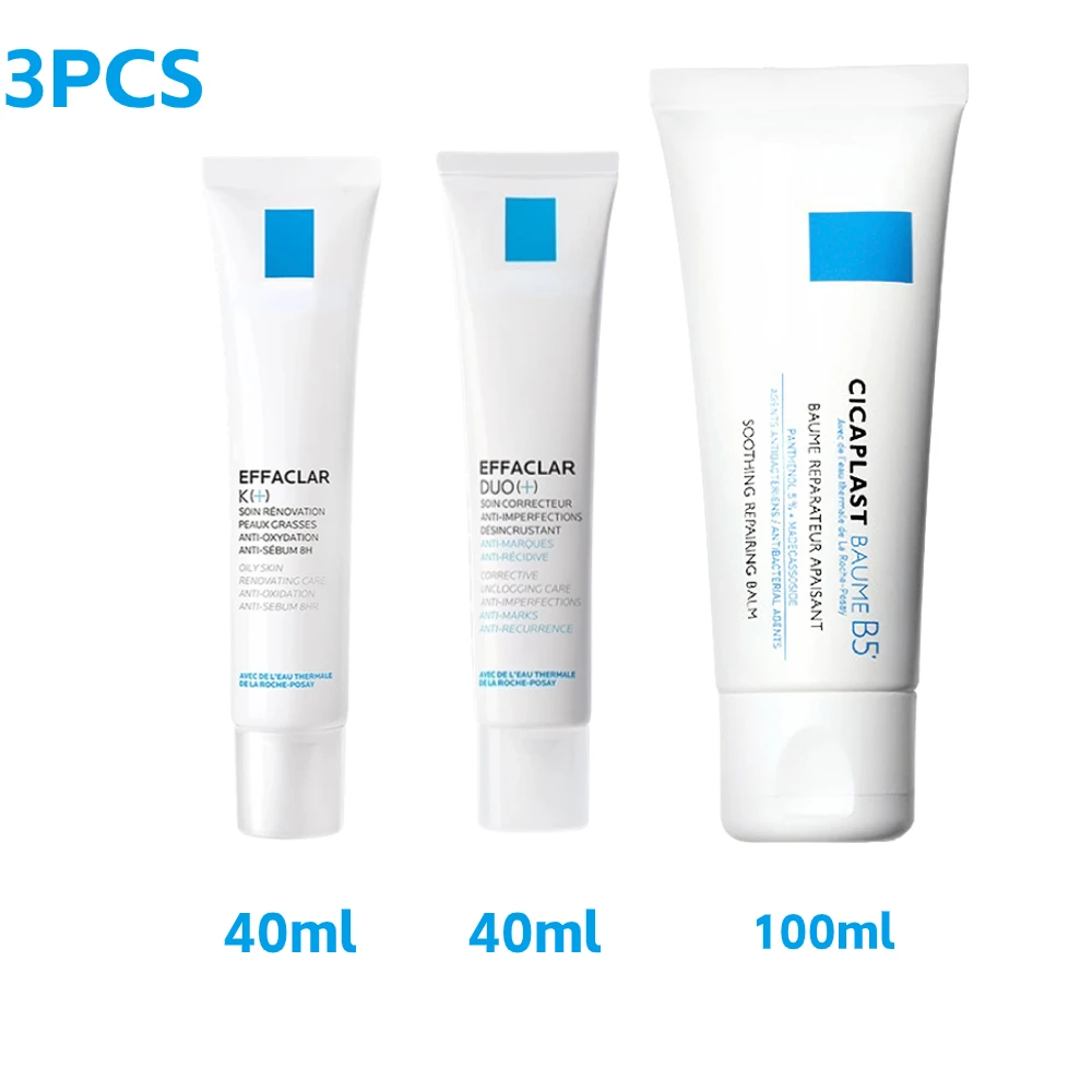 

3/1PCS Original 40ml Effaclar DUO+/K+/ Baume B5 100ml Repair Cream Remove Acne blackheads And Oil Control Skin Care