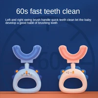 newborn baby oral care cleaning toothbrush child boy girl little lion u shape silicone toothbrush infant toothbrush teether