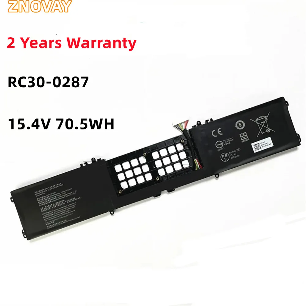 ZNOVAY RC30-0287 15.4V 70.5WH 4583mAh Laptop Battery For Razer Blade Pro 17 2019 2020 RZ09-0287 RZ09-02876 RZ09-02877 RZ09-03295