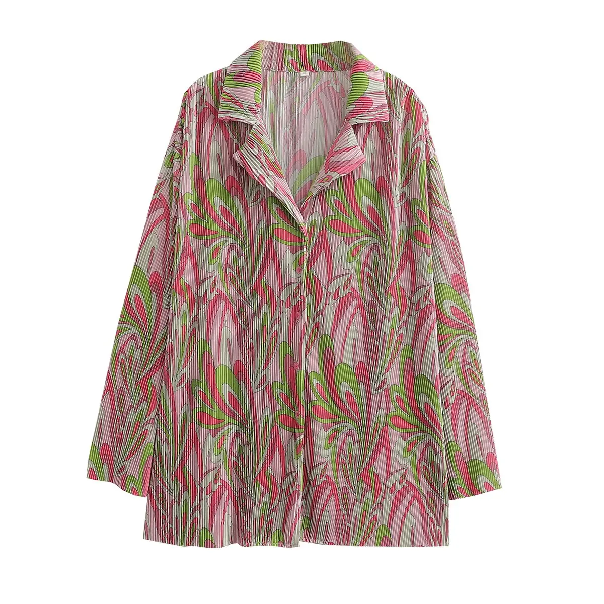 

A.D.EAST-Summer dress loose texture fold belt show thin floral print dress-C25C192758