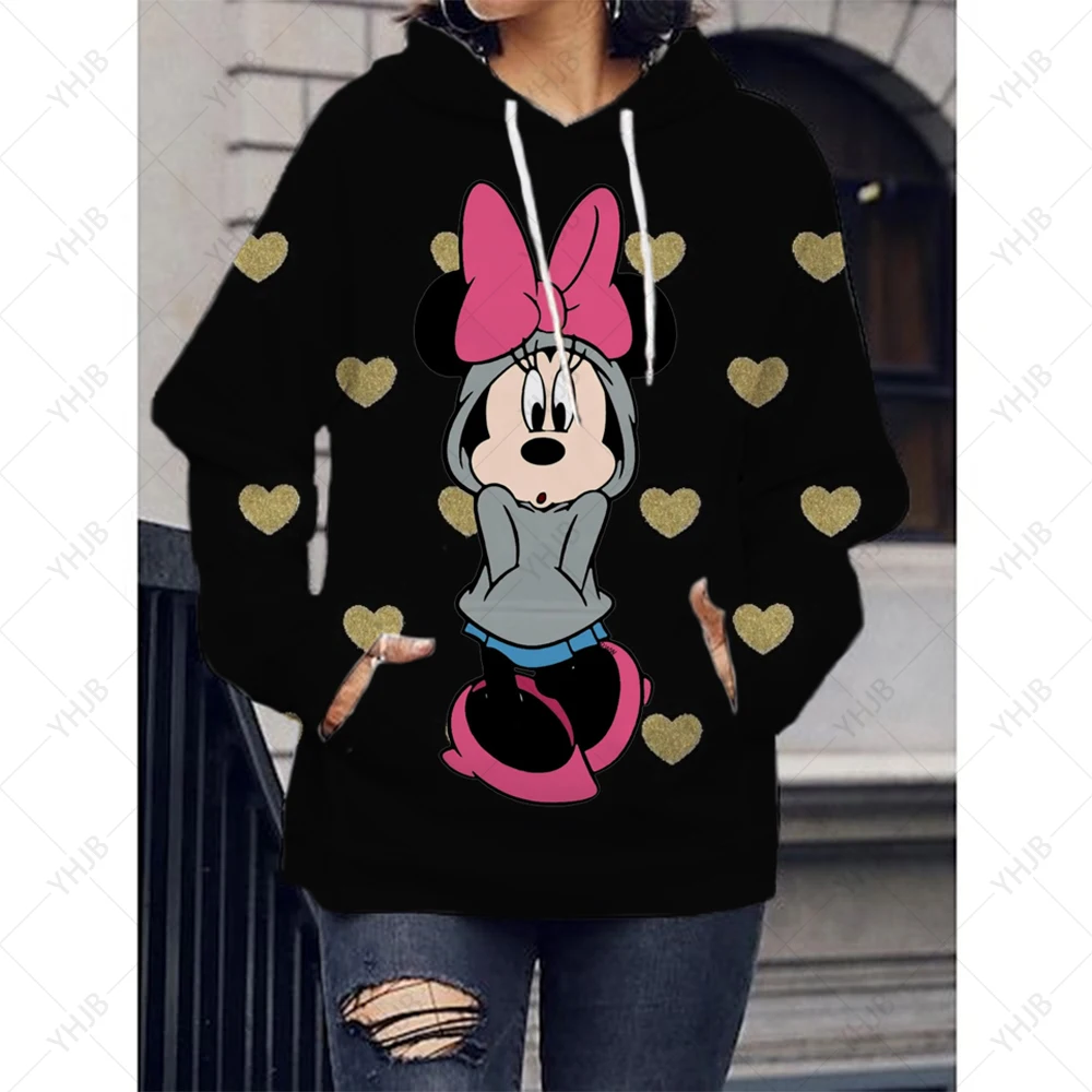 

Women Mickey Mouse Print Hoodies Women Hip Hop Long Sleeve Jacket Coats Autumn Winter Harajuku Casual Loose Hooded Sweatshirt