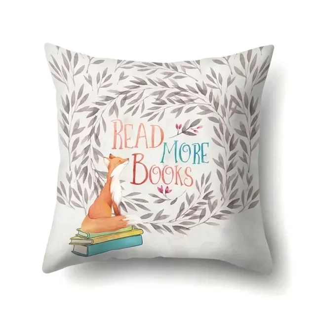 Чехол Для Подушки С Рисунком Книги Из Полиэстера Литературное Украшение