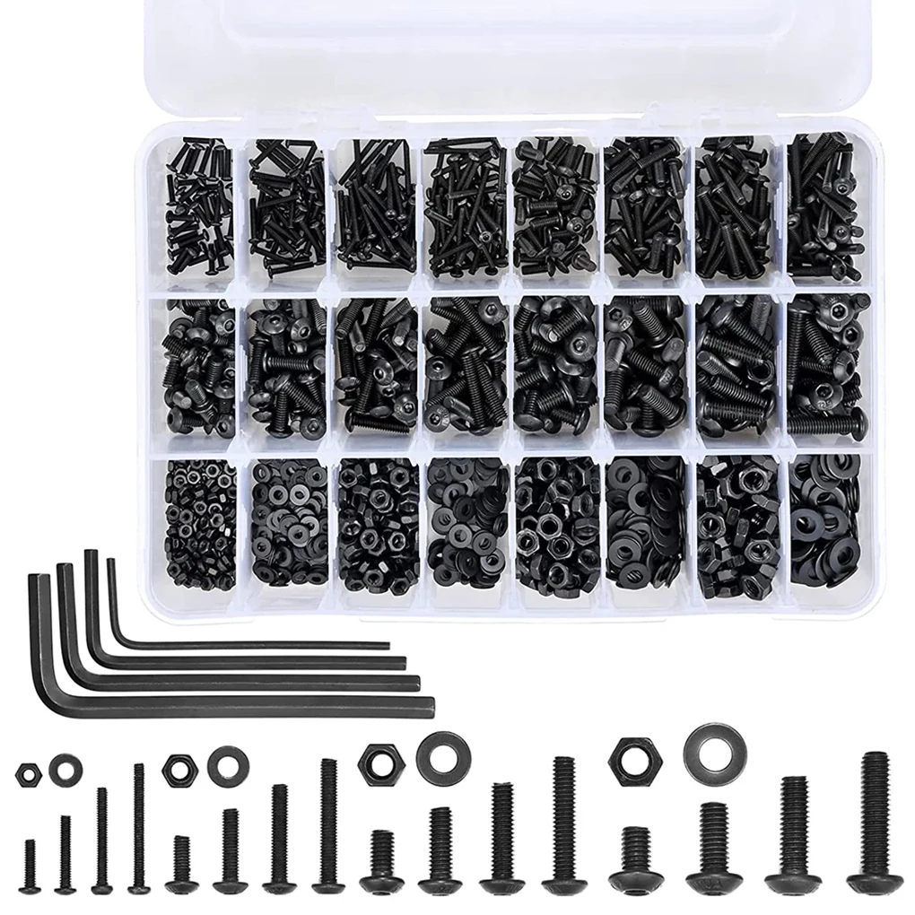 

1225 Pieces Box Screws Bolts Handicraft Repairing Tools Set Professional