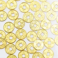 new 14mm 20mm golden chinese ancient feng shui lucky coin good fortune dragons antique wealth money for collection gift