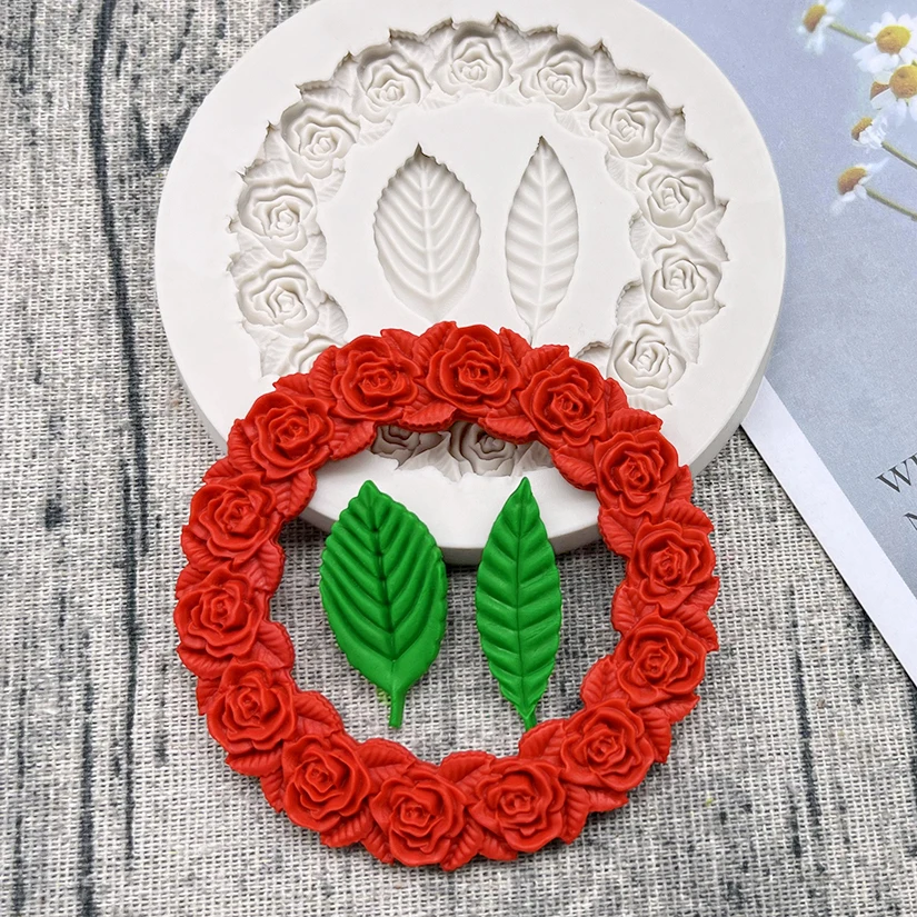 

Цветы, розы, гирлянда, силиконовая форма для поделок, инструменты из смолы