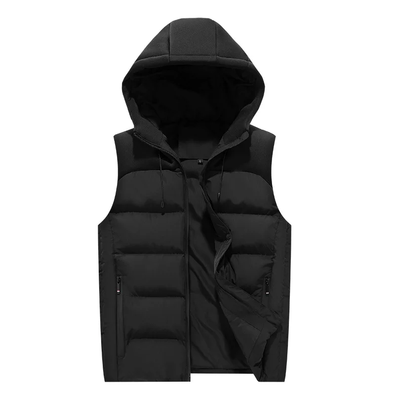 Men's Vest, Padded Jacket Padded Jacket Vest Warm Vest Hooded Padded Jacket