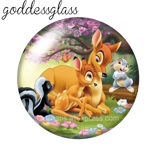 Фотокабошоны из стекла Bambi Family Warm Friends Thumper Bunny, круглые, 12 мм18 мм20 мм, с плоским основанием, для изготовления брелоков и украшений (art.: 3920d8d092eeb) - 3920d8d092eeb