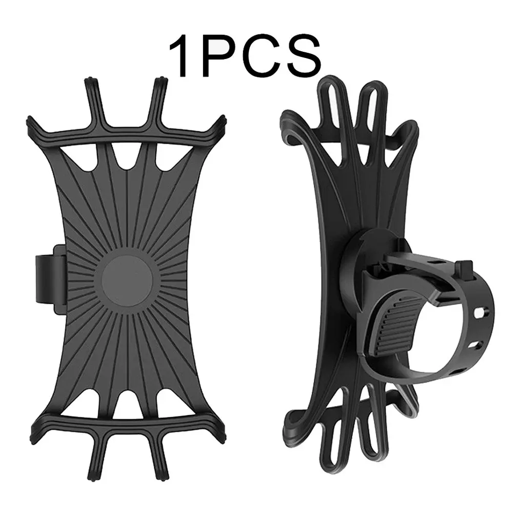 universal shockproof elastic silicone mount phone holder stand riding cycling bicycle mtb bike phone dvr gps support bracket free global shipping
