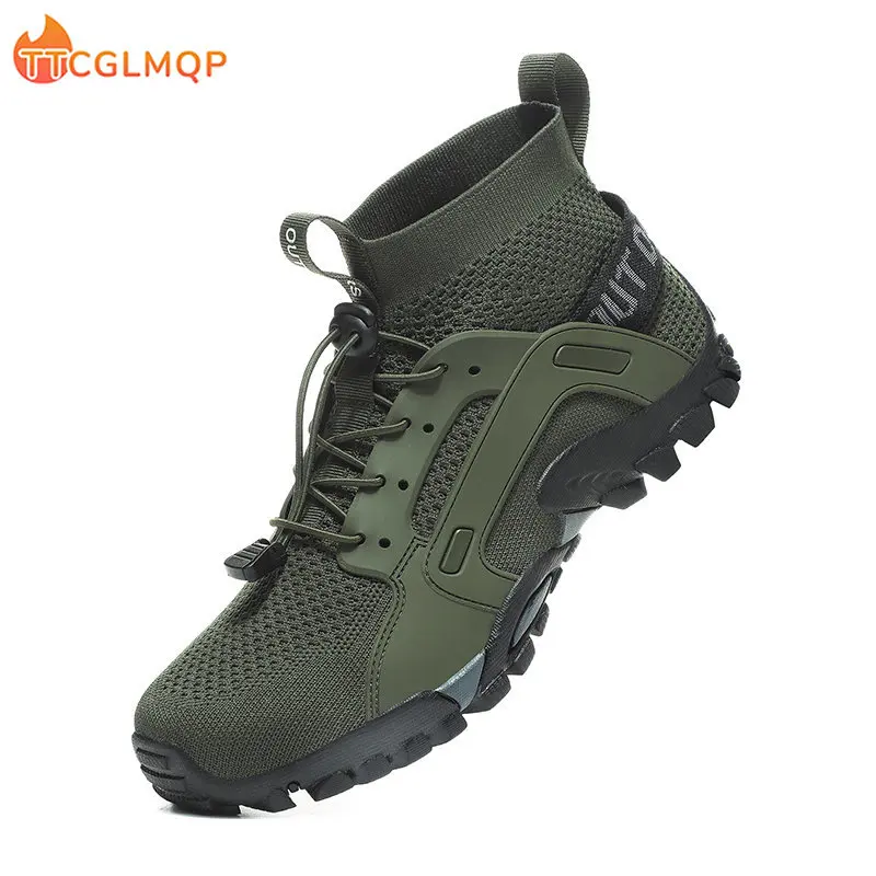 

New Summer Footwear Men's Casual Shoes Fashion Breathable Mesh Men Sports Sneakers Outdoor Quick Drying Water Shoes Plus Size 48