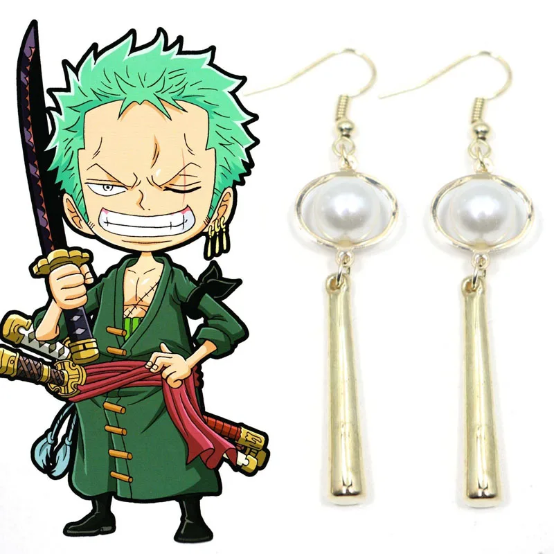 

2022 New Handmade JewelryAnime Roronoa Zoro Earrings Ear Clips for Women Men Cosplay Hoops/Stud Earrings Trinket Gift