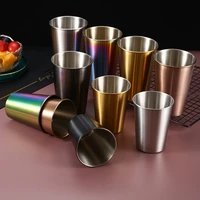 230350500ml stainless steel beer cups household office bar water drinks coffee tea milk mugs kitchen drinkware