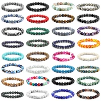 classic men bracelets bangles 8mm natural tiger eye lava stone beads tibetan buddha chakra bracelets women health care jewelry