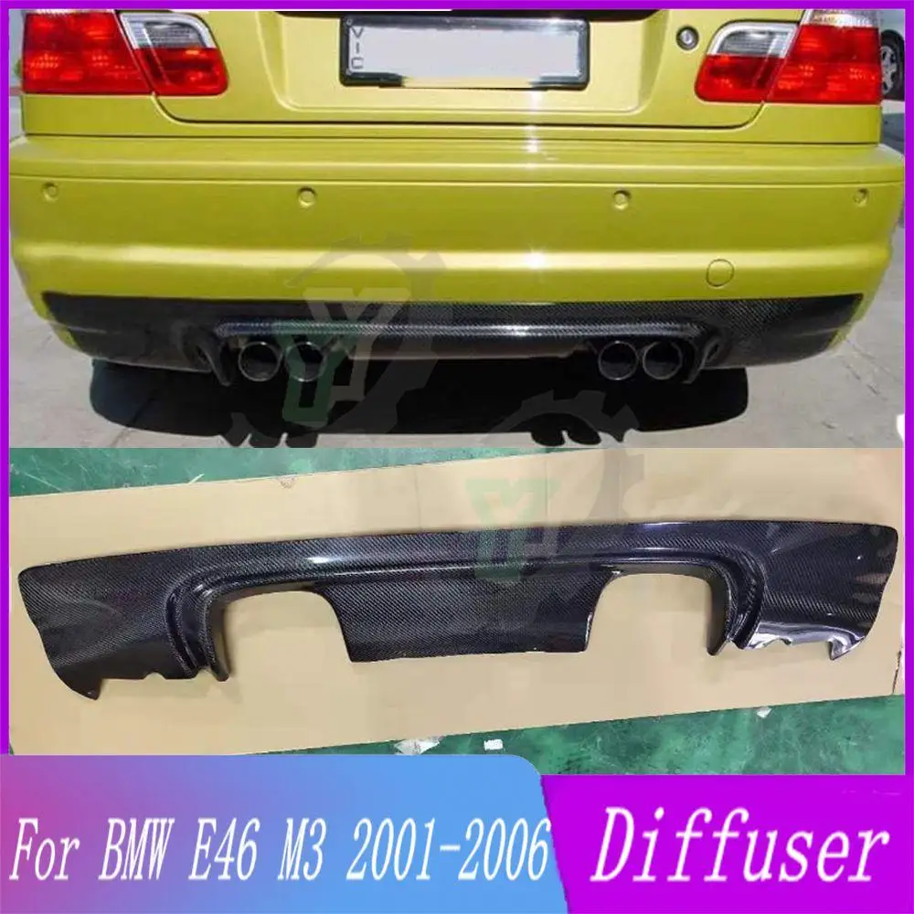 

Carbon Fiber Car Rear Bumper Diffuser Lip Protector Guard For BMW 3 Series E46 M3 Coupe 2-Door 2001 2002 2003 2004 2005 2006