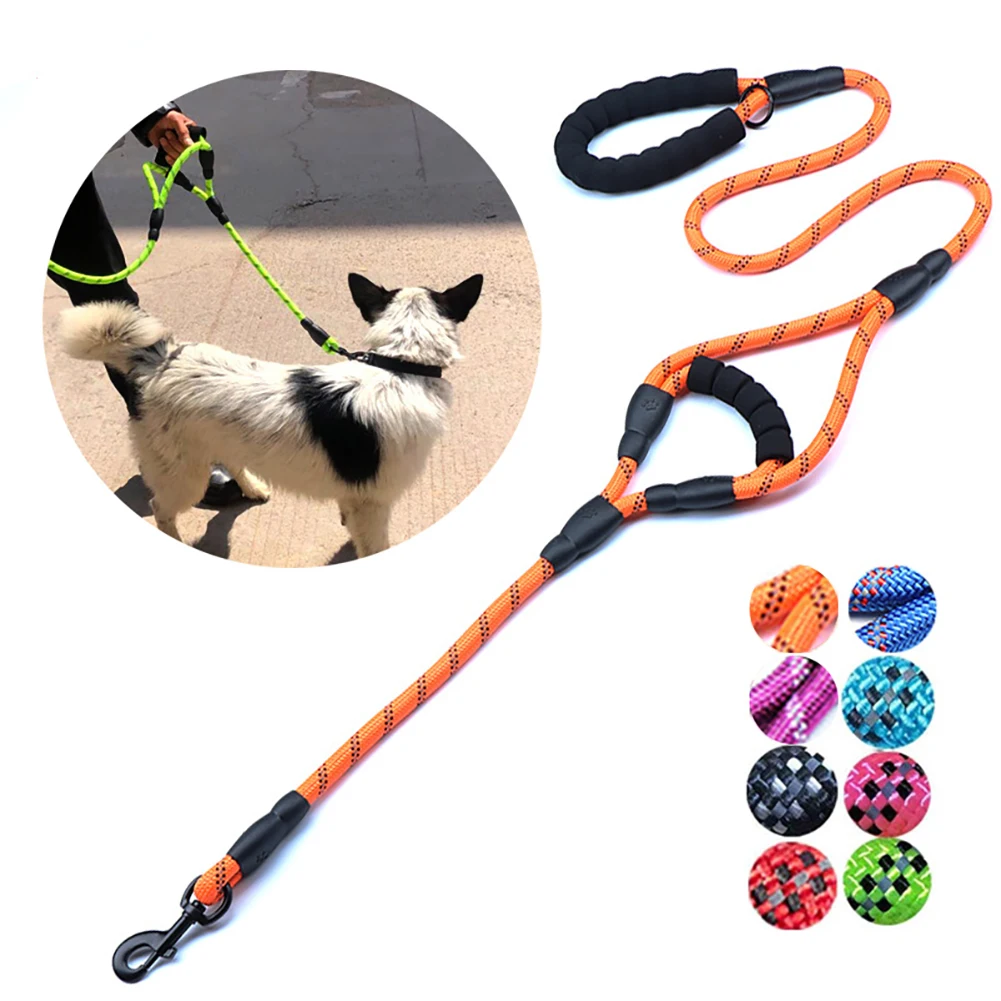 

Dog Leash Reflective Leashes for Large Dogs Walking Nylon Soft Handle Dog Leash Pet Product Outdoor Double Leashes Dogs Training